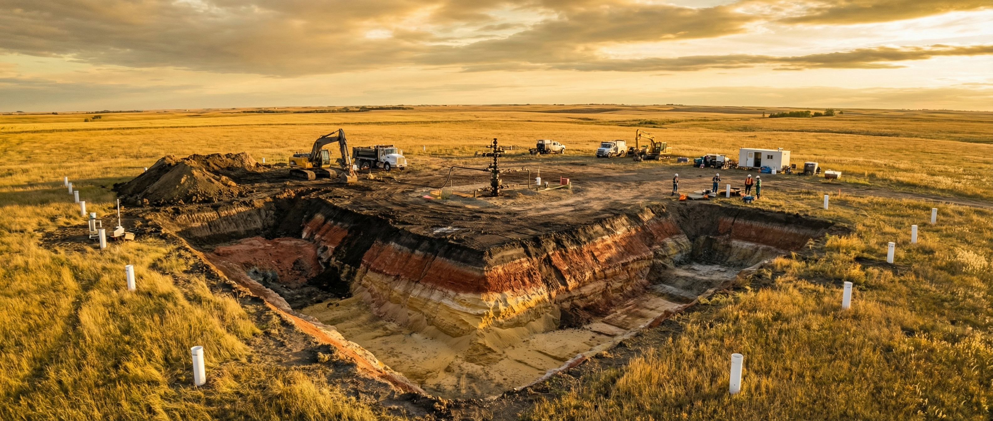 Aerial GIS mapping view of environmental monitoring site